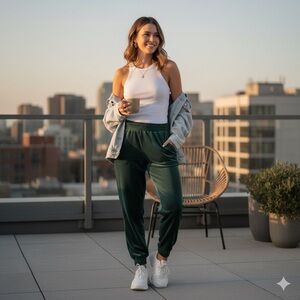 Wild Fable Dark Green Jogger Pants